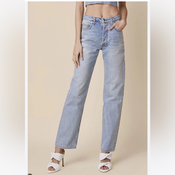 Sablyn Denim - Sablyn Sammy High-Rise Straight Leg Light Wash Jeans